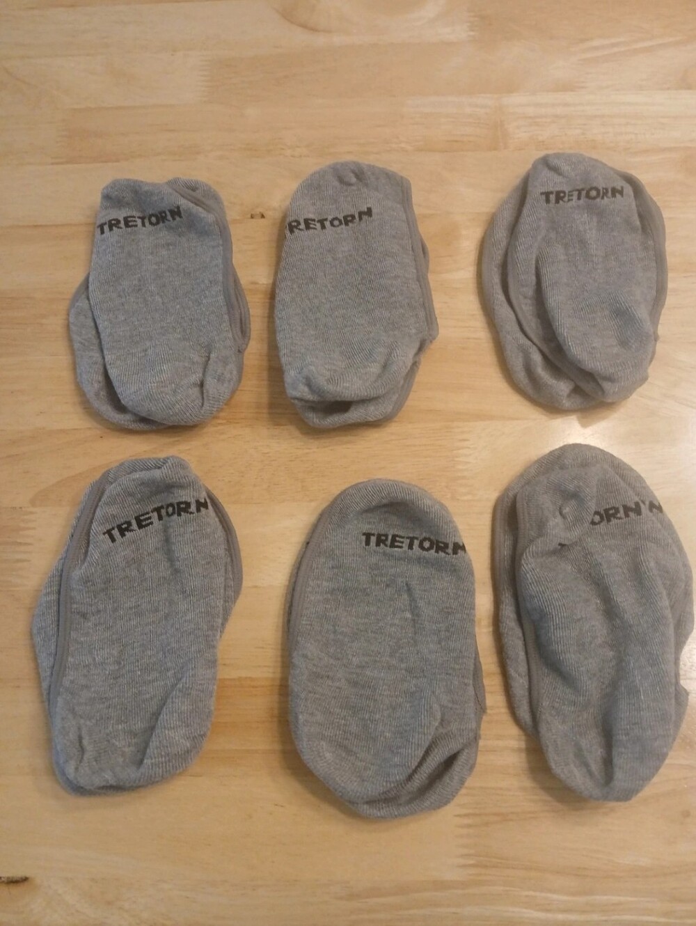 Tretorn Womens Low-Cut Grey No-Show Socks - 6 Pack